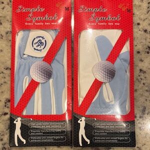 2 M- R gloves for L handed player Blue Golf Gloves